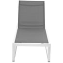 Meridian Maldives Grey Mesh Water Resistant Fabric Outdoor Patio Adjustable Sun Chaise Lounge Chair IMAGE 6