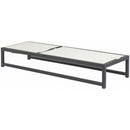 Meridian Maldives Cream Mesh Water Resistant Fabric Outdoor Patio Adjustable Sun Chaise Lounge Chair IMAGE 3