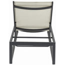 Meridian Maldives Cream Mesh Water Resistant Fabric Outdoor Patio Adjustable Sun Chaise Lounge Chair IMAGE 4