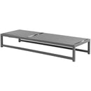 Meridian Maldives Grey Mesh Water Resistant Fabric Outdoor Patio Adjustable Sun Chaise Lounge Chair IMAGE 3