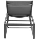Meridian Maldives Grey Mesh Water Resistant Fabric Outdoor Patio Adjustable Sun Chaise Lounge Chair IMAGE 4