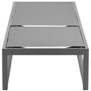 Meridian Maldives Grey Mesh Water Resistant Fabric Outdoor Patio Adjustable Sun Chaise Lounge Chair IMAGE 5