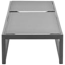 Meridian Maldives Grey Mesh Water Resistant Fabric Outdoor Patio Adjustable Sun Chaise Lounge Chair IMAGE 7