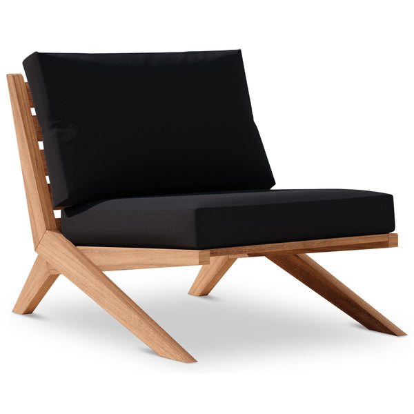 Meridian Tahiti Black Water Resistant Fabric Outdoor Chair IMAGE 1