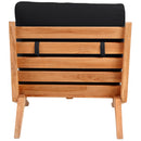 Meridian Tahiti Black Water Resistant Fabric Outdoor Chair IMAGE 3