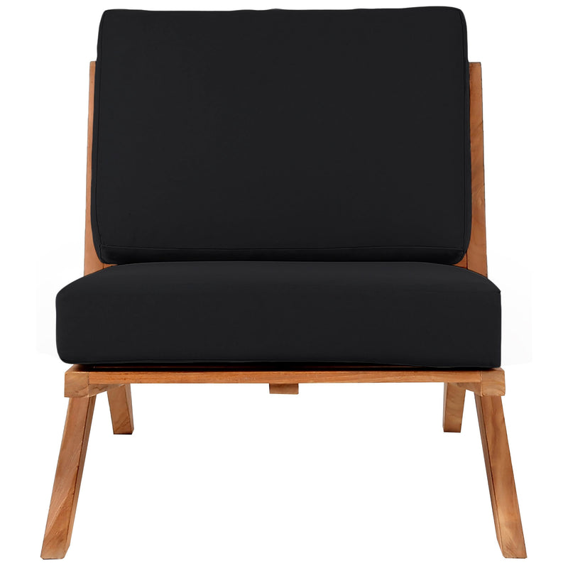 Meridian Tahiti Black Water Resistant Fabric Outdoor Chair IMAGE 5