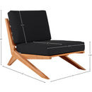 Meridian Tahiti Black Water Resistant Fabric Outdoor Chair IMAGE 8