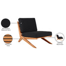 Meridian Tahiti Black Water Resistant Fabric Outdoor Chair IMAGE 9