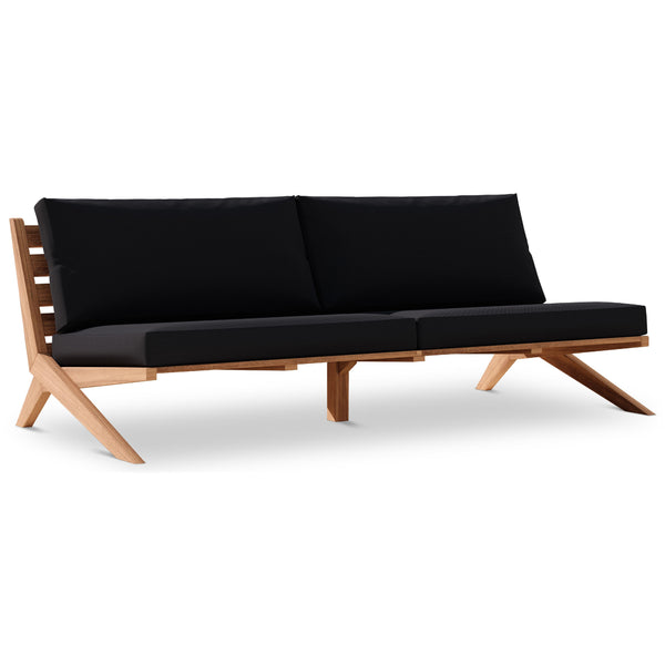 Meridian Tahiti Black Water Resistant Fabric Outdoor Sofa IMAGE 1