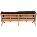 Meridian Tahiti Black Water Resistant Fabric Outdoor Sofa IMAGE 3