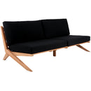 Meridian Tahiti Black Water Resistant Fabric Outdoor Sofa IMAGE 4