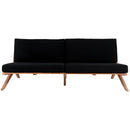 Meridian Tahiti Black Water Resistant Fabric Outdoor Sofa IMAGE 5