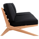 Meridian Tahiti Black Water Resistant Fabric Outdoor Sofa IMAGE 6