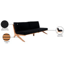 Meridian Tahiti Black Water Resistant Fabric Outdoor Sofa IMAGE 9