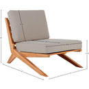 Meridian Tahiti Grey Water Resistant Fabric Outdoor Chair IMAGE 8