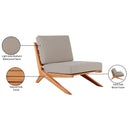 Meridian Tahiti Grey Water Resistant Fabric Outdoor Chair IMAGE 9