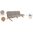 Meridian Tahiti Grey Water Resistant Fabric Outdoor Sofa IMAGE 9