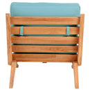 Meridian Tahiti Blue Water Resistant Fabric Outdoor Chair IMAGE 3