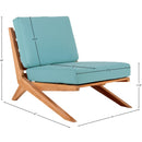 Meridian Tahiti Blue Water Resistant Fabric Outdoor Chair IMAGE 8