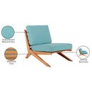 Meridian Tahiti Blue Water Resistant Fabric Outdoor Chair IMAGE 9