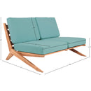 Meridian Tahiti Blue Water Resistant Fabric Outdoor Loveseat IMAGE 8