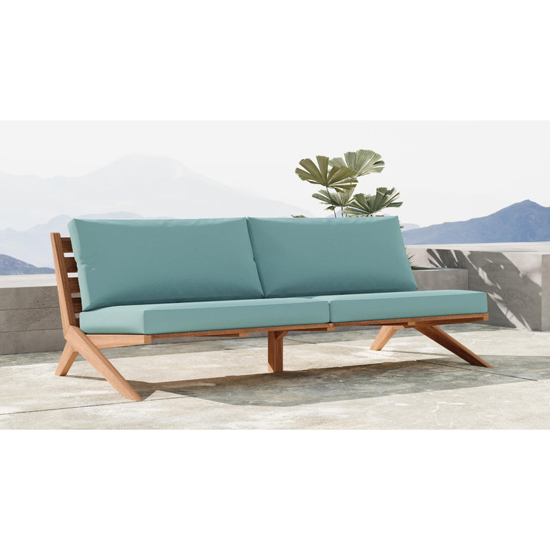Meridian Tahiti Blue Water Resistant Fabric Outdoor Sofa IMAGE 2
