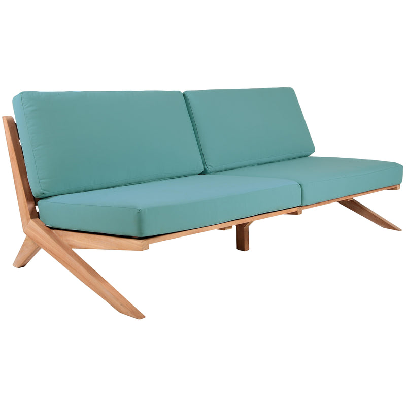Meridian Tahiti Blue Water Resistant Fabric Outdoor Sofa IMAGE 4