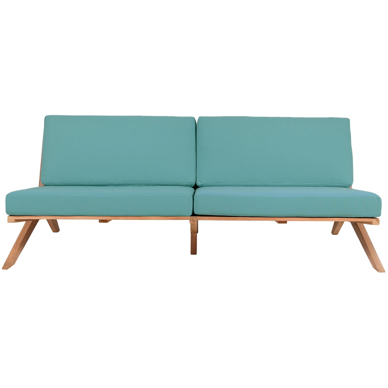 Meridian Tahiti Blue Water Resistant Fabric Outdoor Sofa IMAGE 5