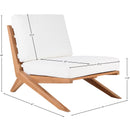 Meridian Tahiti Off White Water Resistant Fabric Outdoor Chair IMAGE 8