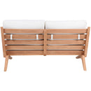 Meridian Tahiti Off White Water Resistant Fabric Outdoor Loveseat IMAGE 3