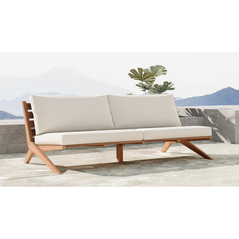 Meridian Tahiti Off White Water Resistant Fabric Outdoor Sofa IMAGE 2