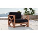 Meridian Anguilla Black Water Resistant Fabric Outdoor Chair IMAGE 2