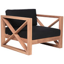 Meridian Anguilla Black Water Resistant Fabric Outdoor Chair IMAGE 4