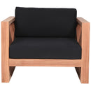 Meridian Anguilla Black Water Resistant Fabric Outdoor Chair IMAGE 5