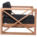 Meridian Anguilla Black Water Resistant Fabric Outdoor Chair IMAGE 6