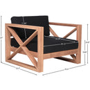 Meridian Anguilla Black Water Resistant Fabric Outdoor Chair IMAGE 8