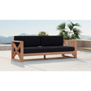 Meridian Anguilla Black Water Resistant Fabric Outdoor Sofa IMAGE 2