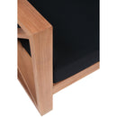 Meridian Anguilla Black Water Resistant Fabric Outdoor Sofa IMAGE 7