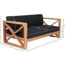 Meridian Anguilla Black Water Resistant Fabric Outdoor Sofa IMAGE 8