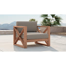 Meridian Anguilla Grey Water Resistant Fabric Outdoor Chair IMAGE 2