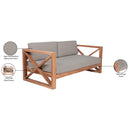 Meridian Anguilla Grey Water Resistant Fabric Outdoor Loveseat IMAGE 9