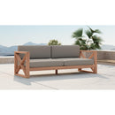 Meridian Anguilla Grey Water Resistant Fabric Outdoor Sofa IMAGE 2