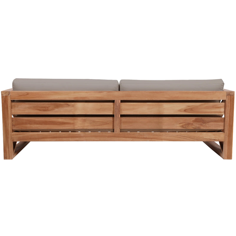 Meridian Anguilla Grey Water Resistant Fabric Outdoor Sofa IMAGE 3