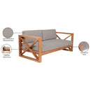 Meridian Anguilla Grey Water Resistant Fabric Outdoor Sofa IMAGE 9