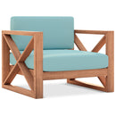 Meridian Anguilla Blue Water Resistant Fabric Outdoor Chair IMAGE 1