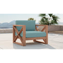 Meridian Anguilla Blue Water Resistant Fabric Outdoor Chair IMAGE 2
