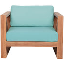 Meridian Anguilla Blue Water Resistant Fabric Outdoor Chair IMAGE 5