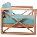 Meridian Anguilla Blue Water Resistant Fabric Outdoor Chair IMAGE 6