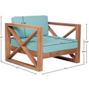 Meridian Anguilla Blue Water Resistant Fabric Outdoor Chair IMAGE 8