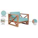 Meridian Anguilla Blue Water Resistant Fabric Outdoor Chair IMAGE 9